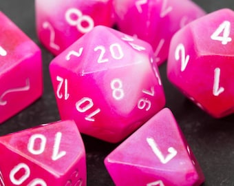 Custom dnd Dice Set - Think Pink
