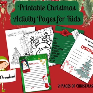 Printable Kids Christmas Pages | Holiday Activities for Children | Coloring Pages and Games