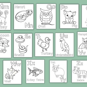 26 Printable Alphabet Animal Coloring Pages-coloring for Preschooler ...