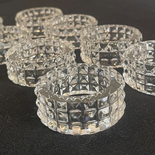 Crystal Napkin Rings Etsy