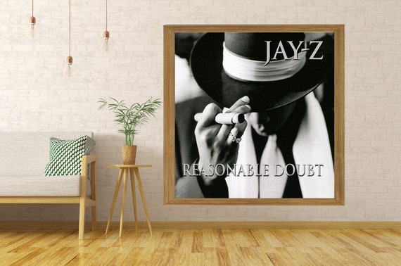 Jay Z Reasonable Doubt Album Poster 24/"x24/" 18/"x18/" JAY-Z Hip Hop Music Silk