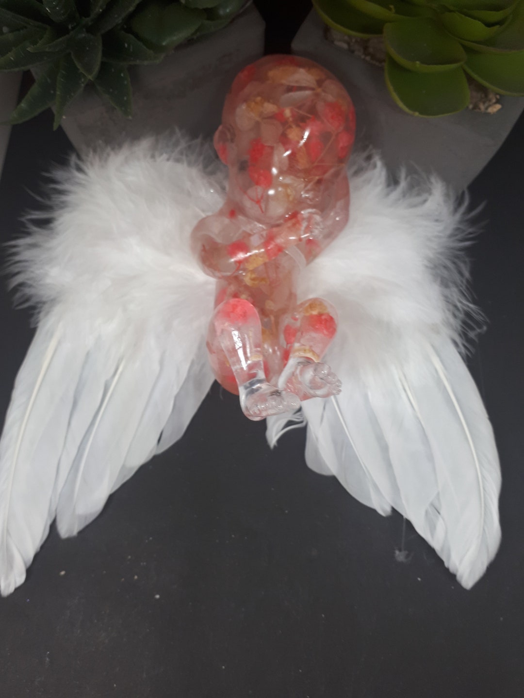 Resin Flower Babies Angel Baby Angel Resin Keepsakes Resin Baby