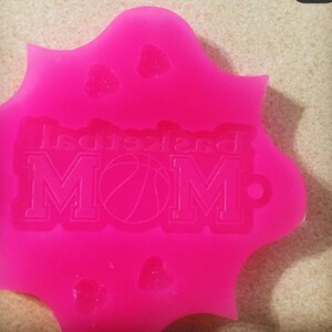 Basketball mom silicone mold- Sport silicone molds- Basketball resin mold- Basketball silicone keychain mold- Keychain Basketball mold