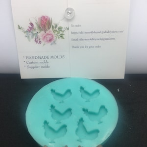 Stud earrings chickens- Chicken silicone molds- chicken earring- Chicken stud molds- Farm molds- Stud earring mold-