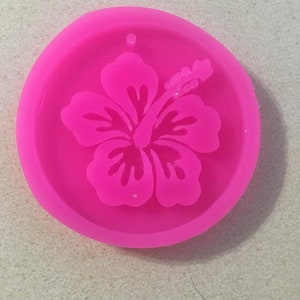 Tag - Hawaii flower MOLD- Keychain flower mold- Flower silicone resin mold- Hawaii silicone molds- Keychain flower