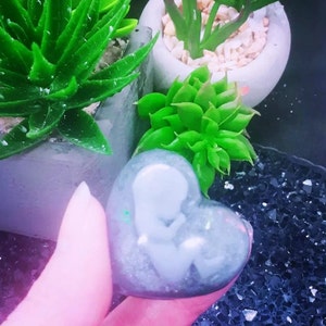 Baby heart keepsake-Resin keepsakes- Resin baby memorial pieces- Memorial- Baby memorial heart- resin keepsake, Memorial stone, Adoption