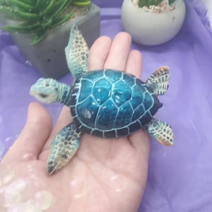 Turtle mold meduim- Handmade turtle mold- Turtle silicone molds- resin sea turtle mold- Turtle resin mold- shiny silicone turtle mold