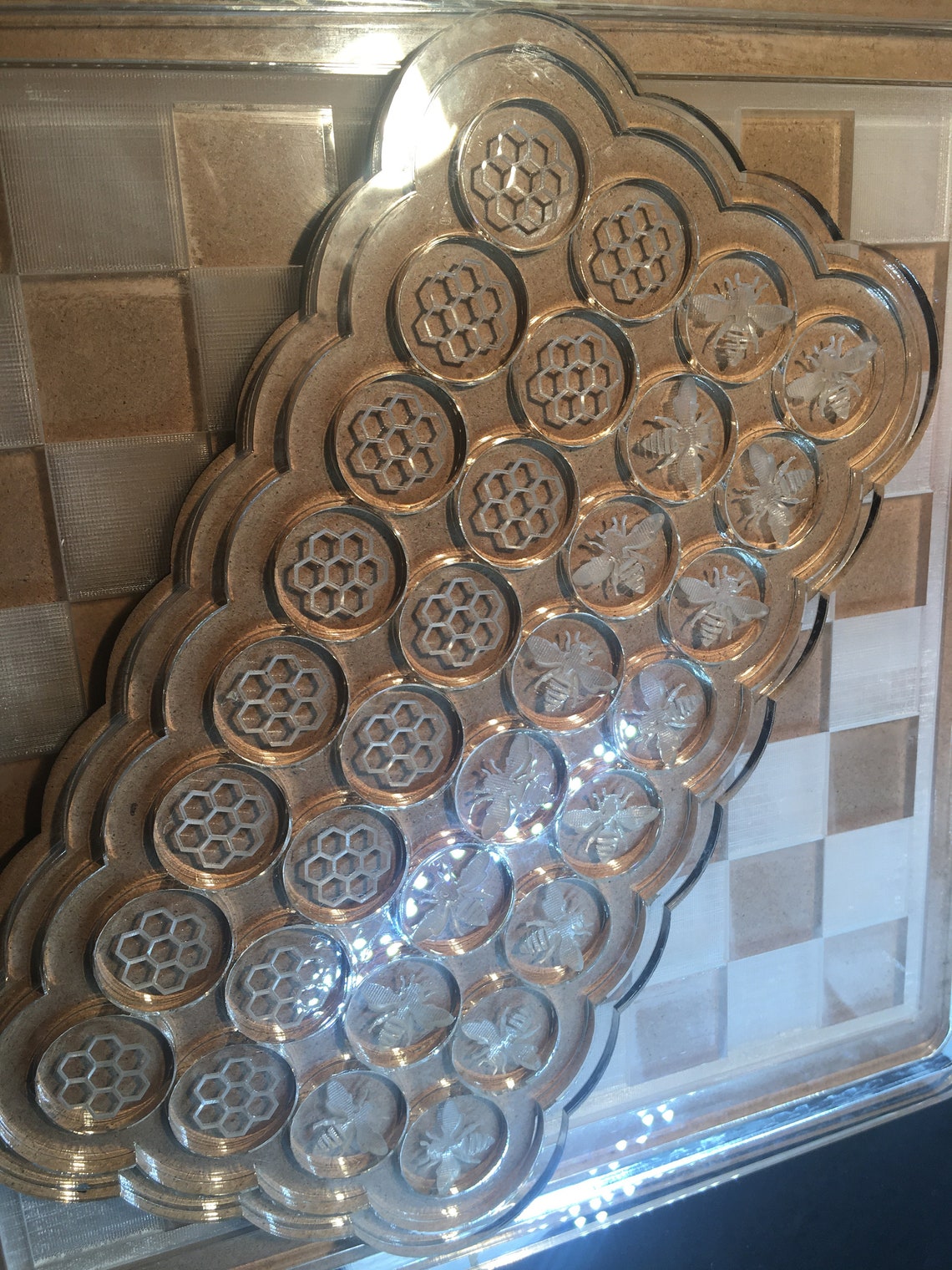 Checkers Board and Pieces Mold Etsy