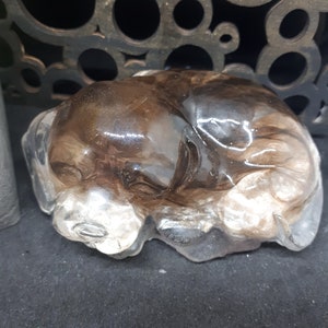 Pet memorial- Resin pet memorial- Puppy loss keepsake- cremation statue puppy- Sleeping puppy statue- Ashes pet memorial, Dog statue