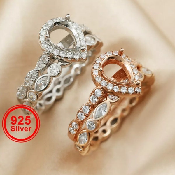 Marquise stapelbare Ringset - Muttermilch Schmuckherstellung - Muttermilch Ring Rohling - Muttermilch - Stapelbarer Ring - Ringrohling