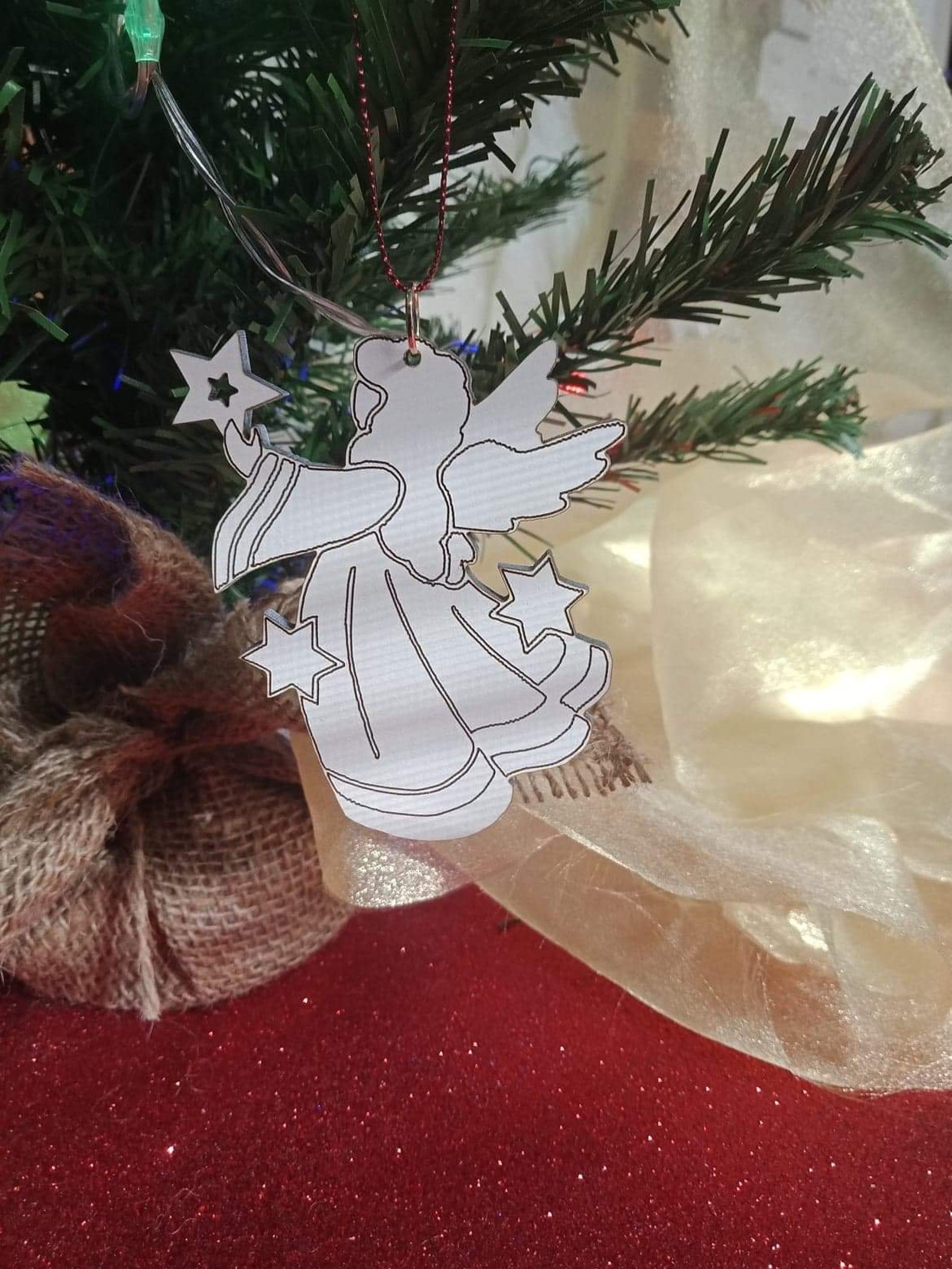 White Angel Christmas Tree Decorations Baubles for the Festive Season