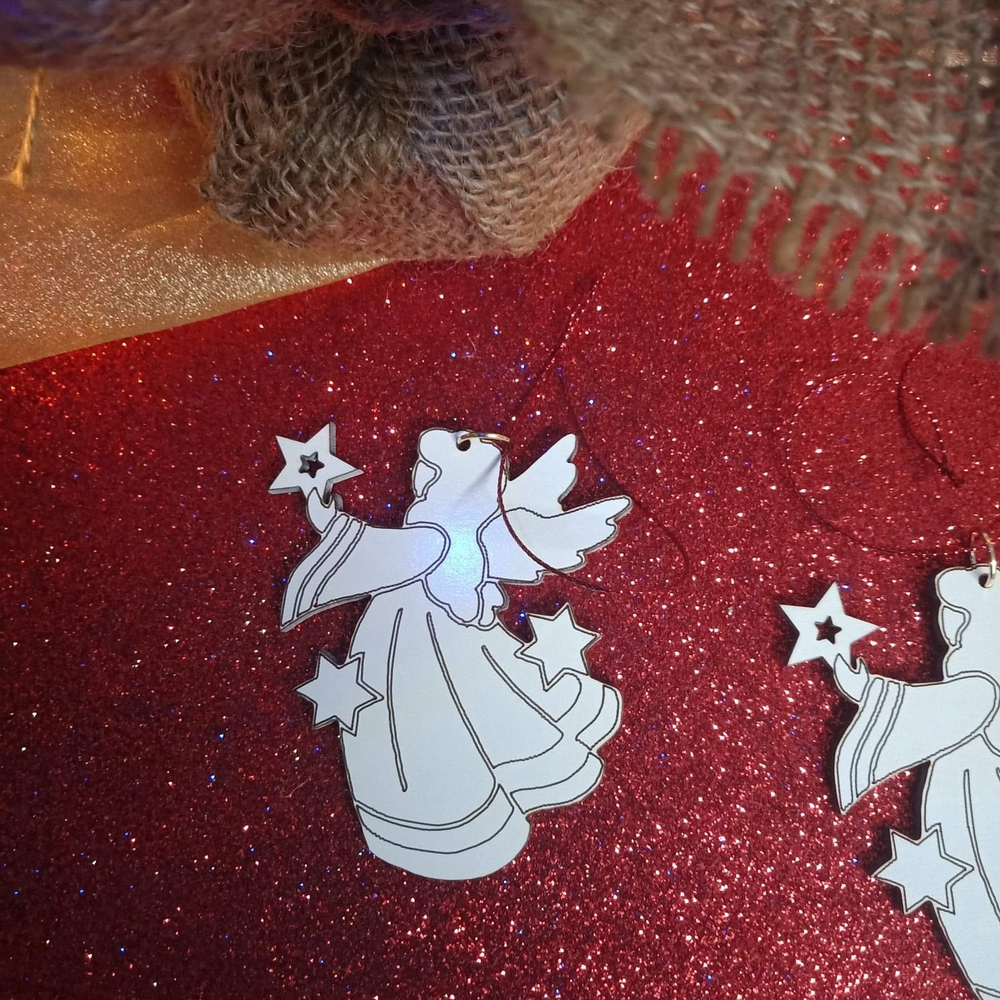 White Angel Christmas Tree Decorations Baubles for the Festive Season