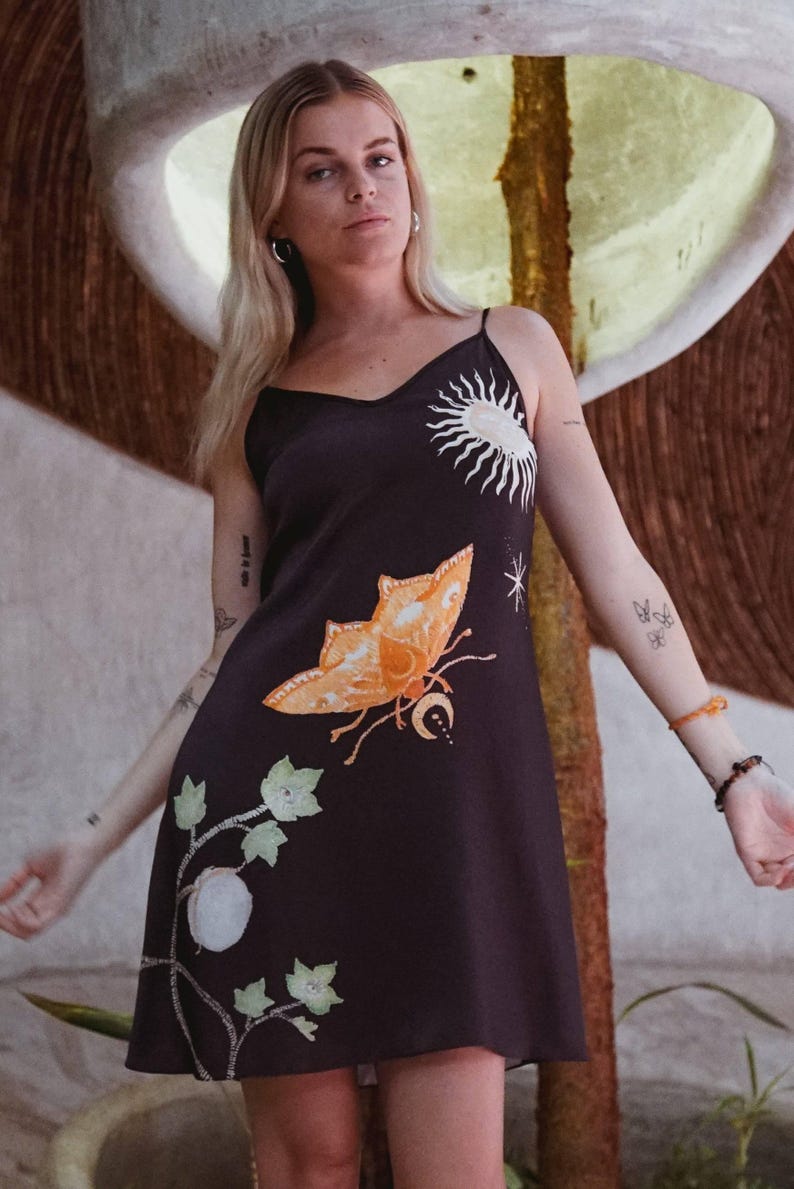 Vela Silk Dress in Jet Black