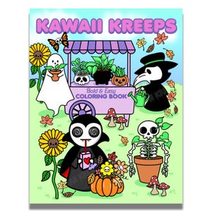 Kawaii Kreeps Coloring Book: Spooky Pastel Goth Art (PDF Download)