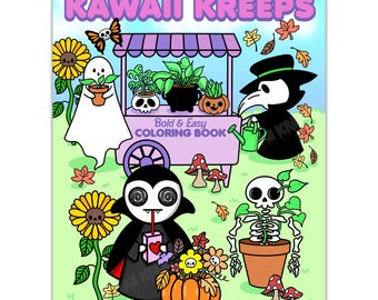 Kawaii Kreeps Coloring Book: Spooky Pastel Goth Art (PDF Download)