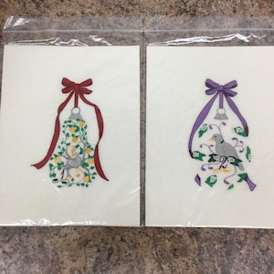 12 days of Christmas embroidered quilt blocks 1 block