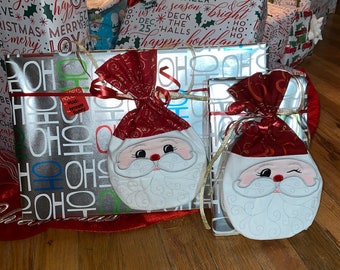 Christmas Goodie treat gift bags Santa or snowman