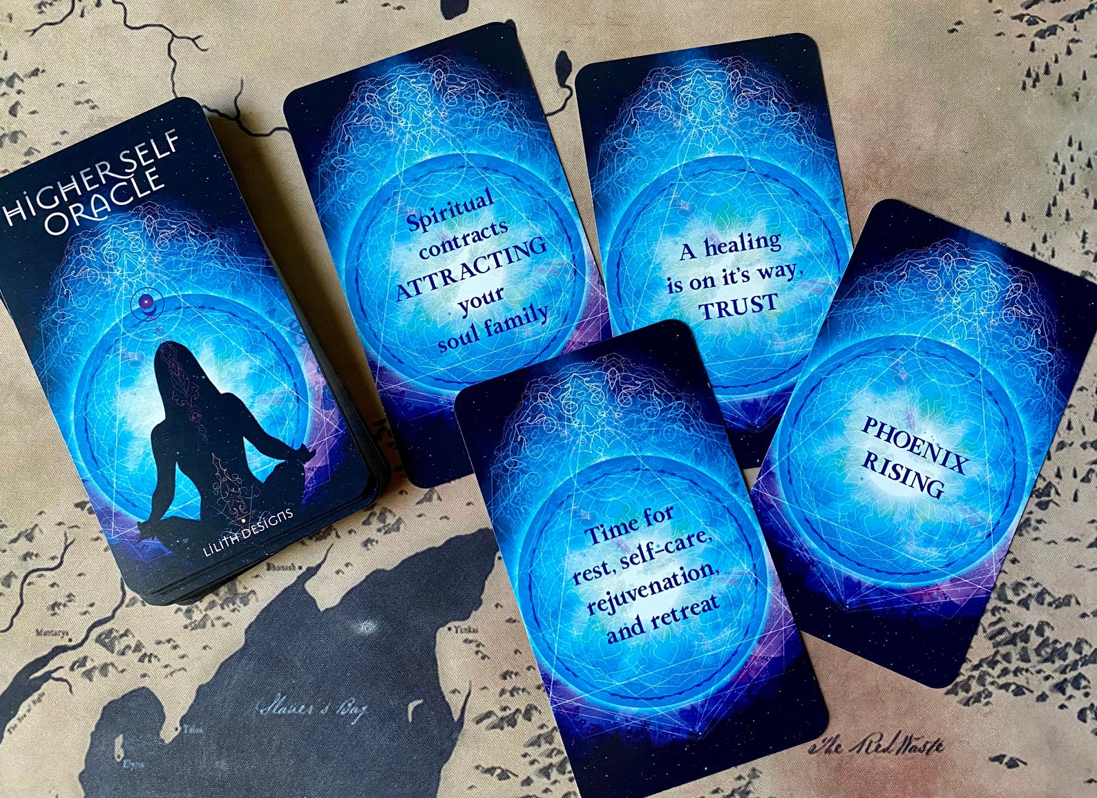 HIGHER SELF Twin Flame Oracle Cards Etsy UK