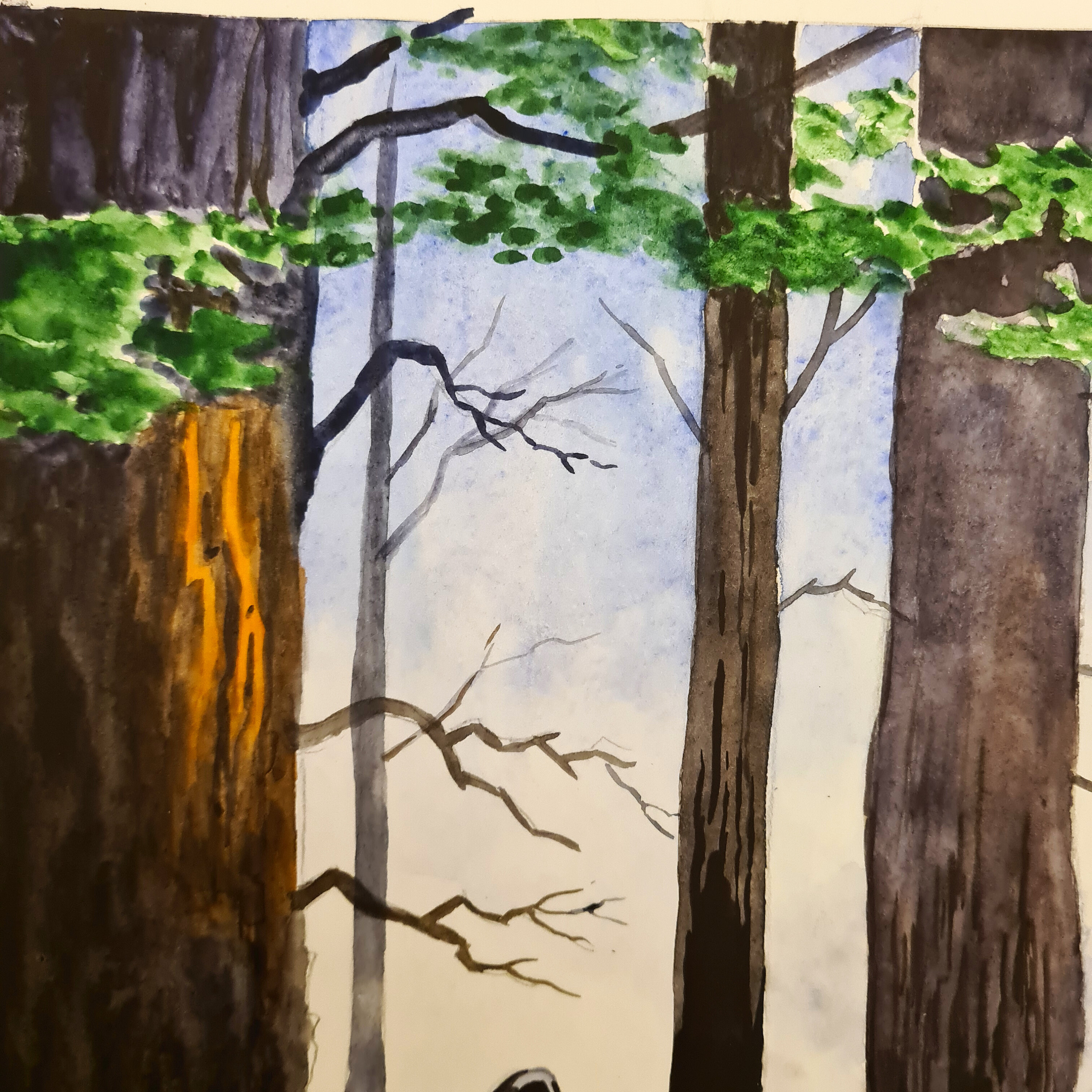 Forest Wall Art Landscape Painting Tree Art Original Artwork Etsy UK