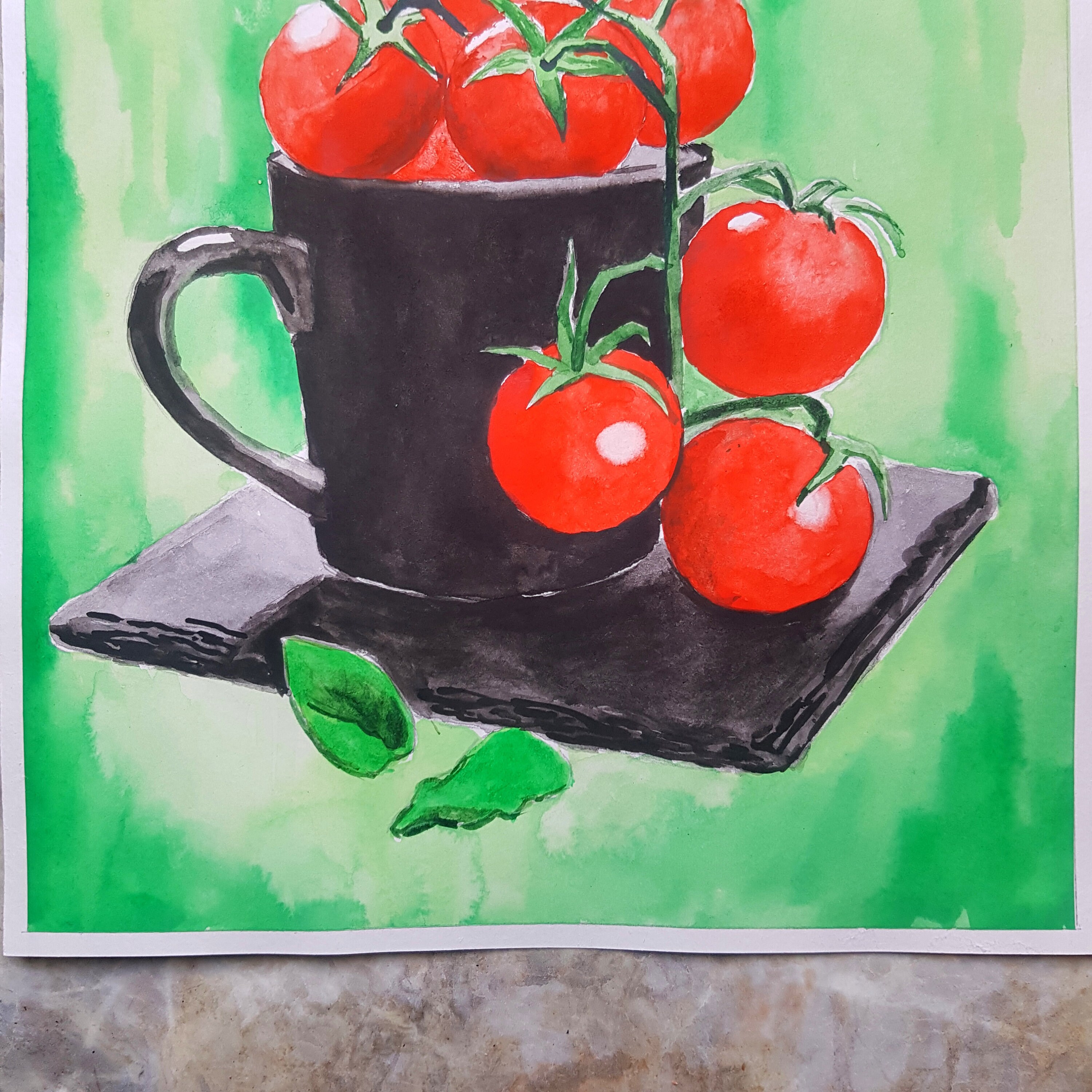 Tomato Painting Tomato Art Original Wall Art Original Painting Etsy
