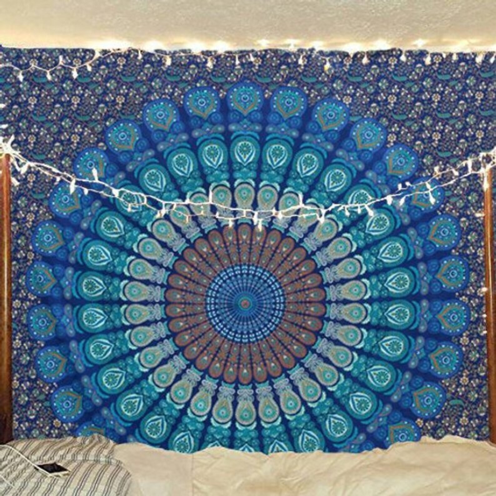 Psychedelic Tapestry for Dorm Room Mandela Tapestries Bohemian Etsy