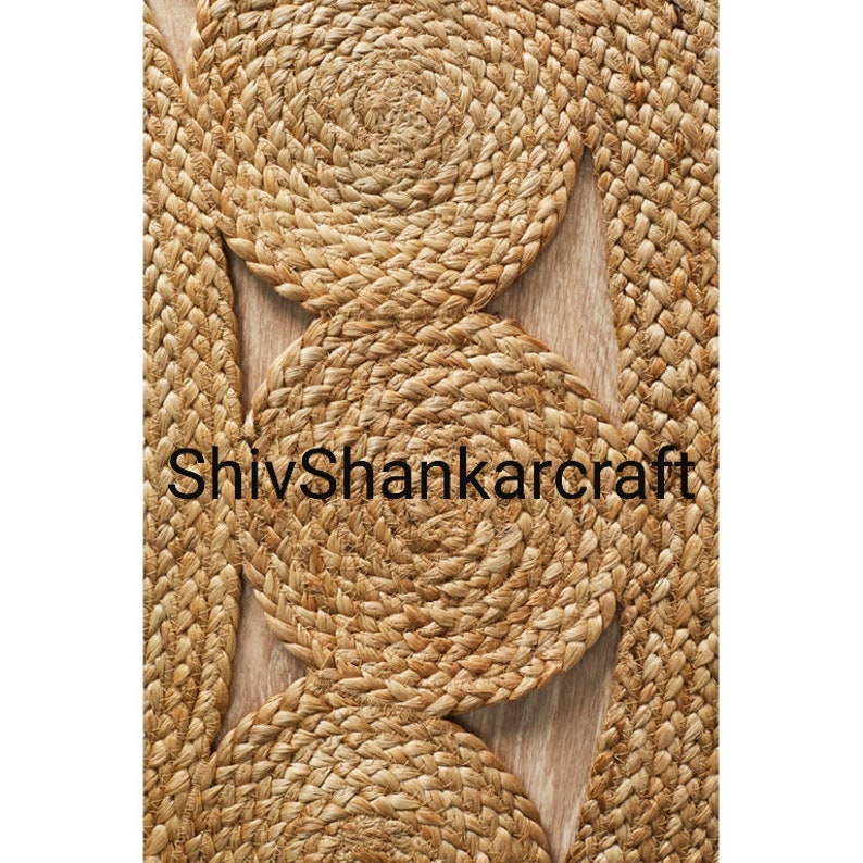 Round Floor Rug Handmade Jute Rug Natural Jute Round Rug Etsy