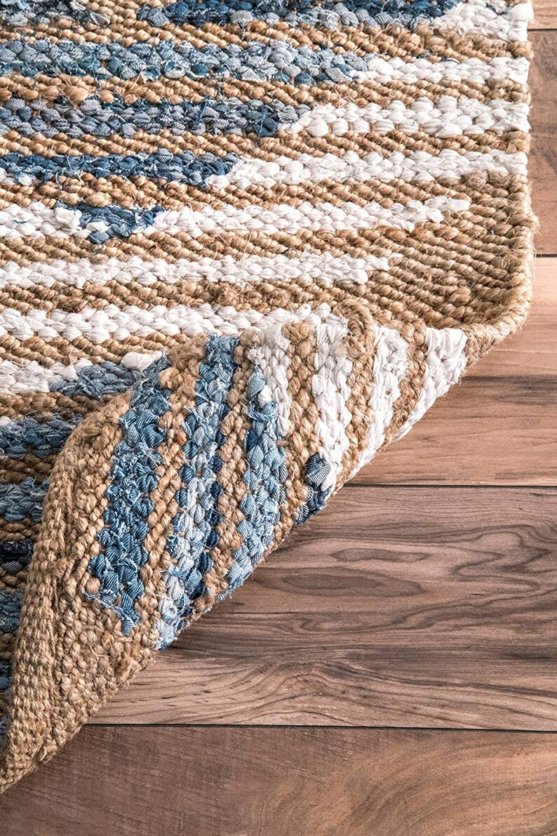 Braided Rag Runner Handmade Jute Rug Rag Cotton Ethnic Runner Etsy
