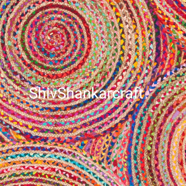 Indian Braided Floor Rug Handmade Jute Rug Natural Jute Oval Etsy