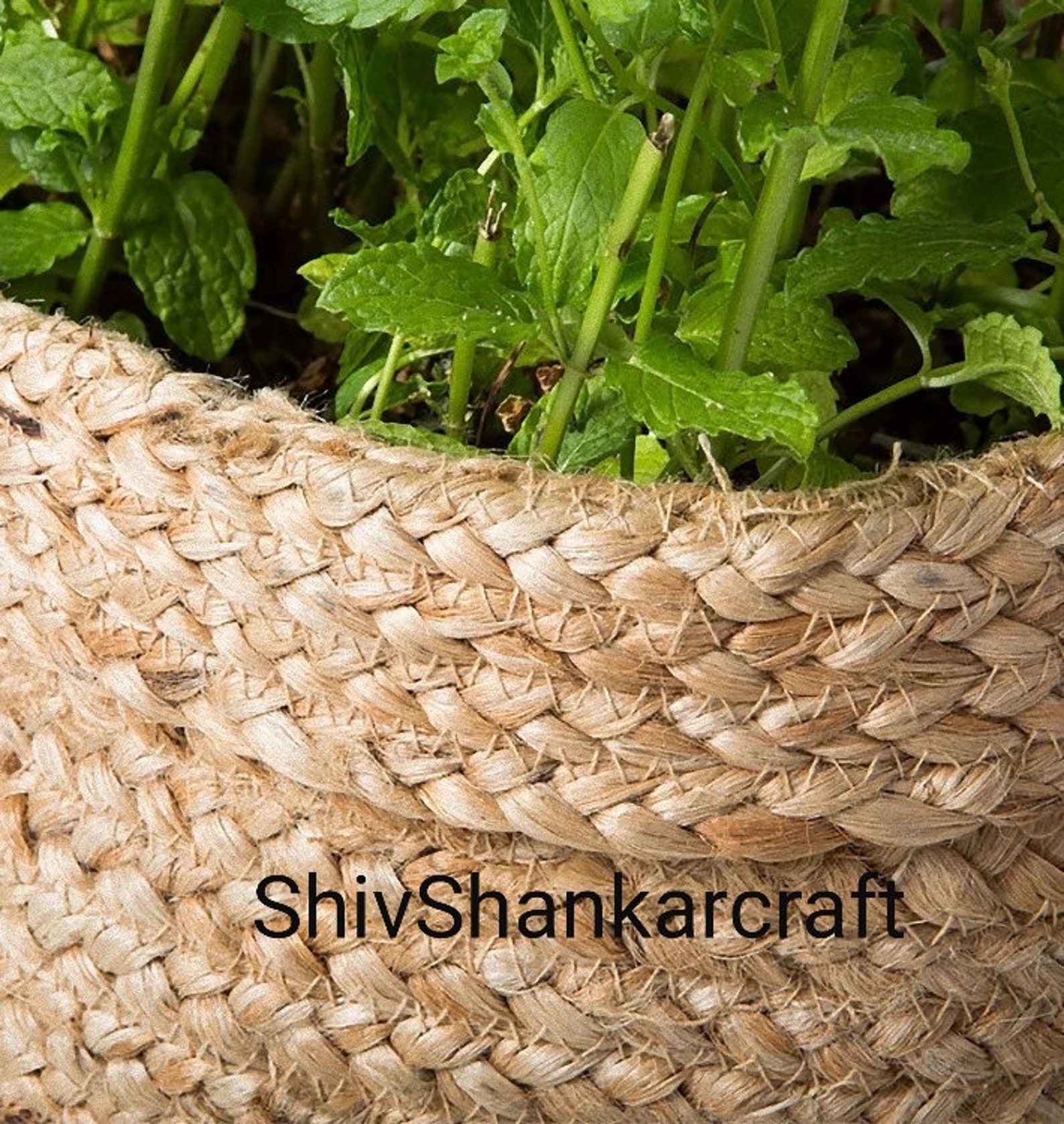 Indian Handmade Jute Basket Plant Jute Basket Jute Large Etsy