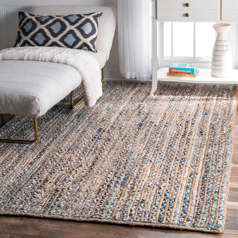 Jute Rug 3x4 Farm House Area Rug Natural Boho Rug Living Etsy