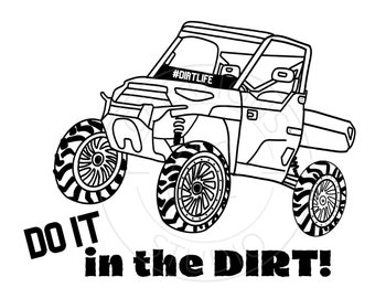 ATV affiancato PNG: file di taglio Mudding Quad Rider (download digitale)