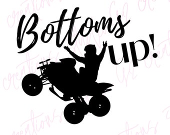 Bottoms Up Four Wheeler PNG: Wydruk błotnistych śladów na quadzie (do pobrania w wersji cyfrowej)