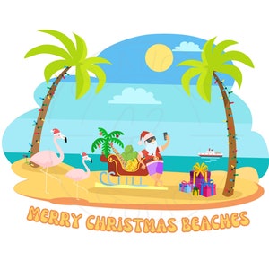 Cute Christmas PNG,Flamingo Christmas PNG,Merry Christmas Flamingo design,Pink Flamingo png,Santa Shirt sublimation,Beach Christmas PNG