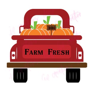 Camion rosso PNG, Zucche fresche di fattoria PNG, Zucche fresche di fattoria PNG, Vecchio camion rosso PNG, Camion autunnale PNG