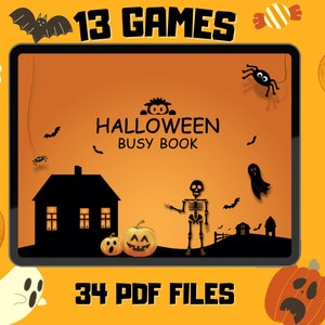 Halloween Busy Book for Toddlers and Preschoolers, Halloween Activities, Halloween Crafts, Halloween Busy Binder, Fall Printables