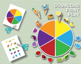 Color Matching, Color Activity, Learning Colors, Toddler Activity, Preschool Printable, Homeschool Learning, Color Sorting