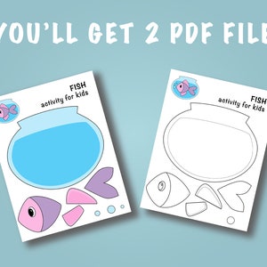 Fish Printable Craft, Indoor Preschool Activity, Kids Cut and Glue ...