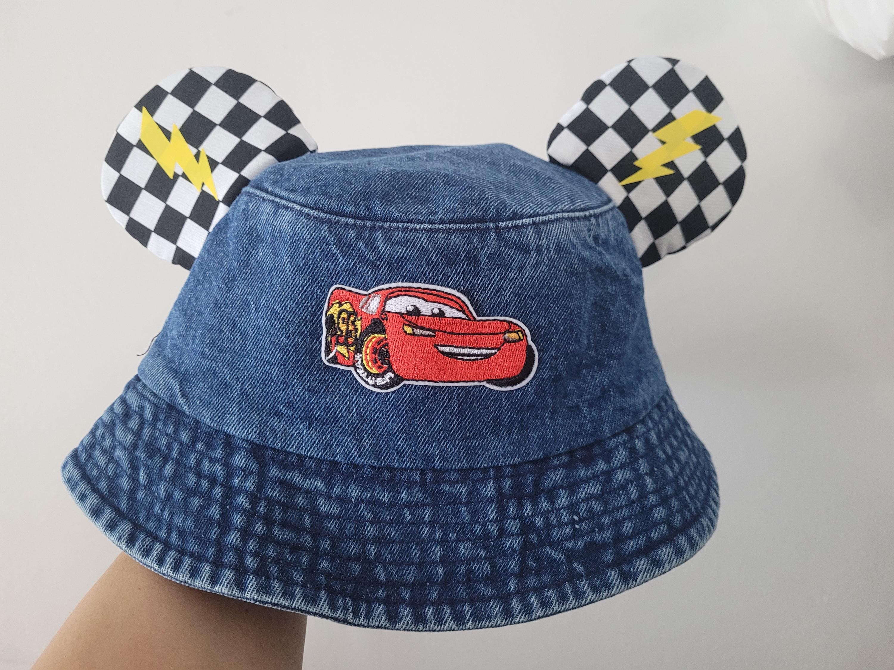 Cars Kids Ears Bucket Hat Dark Blue - Etsy display picture 1