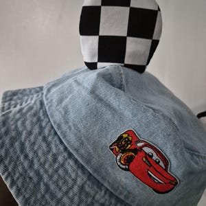 Cars kids ears bucket hat light blue image 4