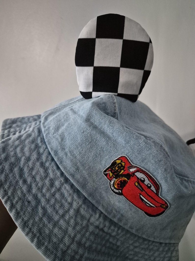 Cars kids ears bucket hat light blue image 4