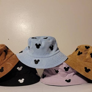 corduroy Mickey all over bucket hats