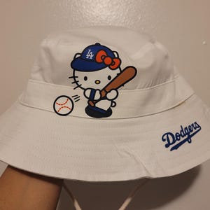 kids inspired hellokitty Dodgers bucket hats