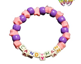 Isabel Doom - Pulseira de miçangas inspirada em Willy Wonka com o tema "Candyman"