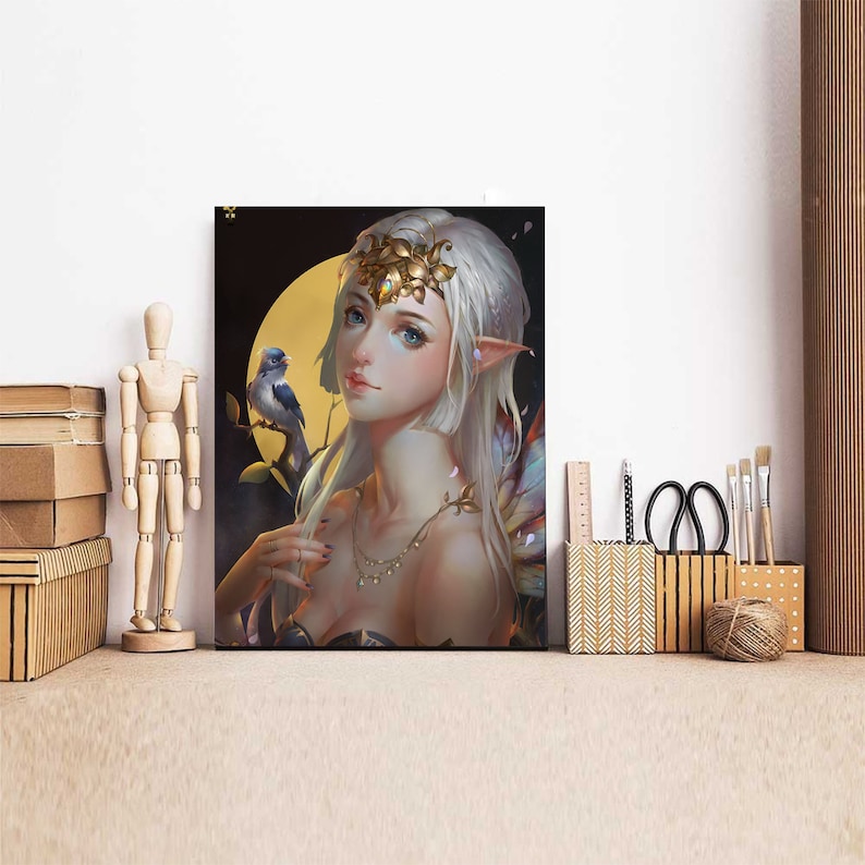 5D DIY Embroidered Diamond Painting Beauty and Bird Cross Stitch Full Square Round Rhinestone Mosaic Decoration Gift