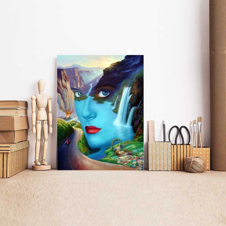 5D DIY diamond painting beauty face landscape cross stitch diamond painting pattern roundsquare rhinestone home decoration