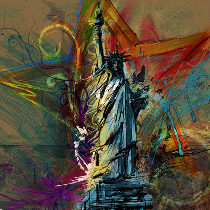 5D DIY diamond painting Statue of Liberty full round square diamond embroidery cross stitch diamond rhinestone home decoration