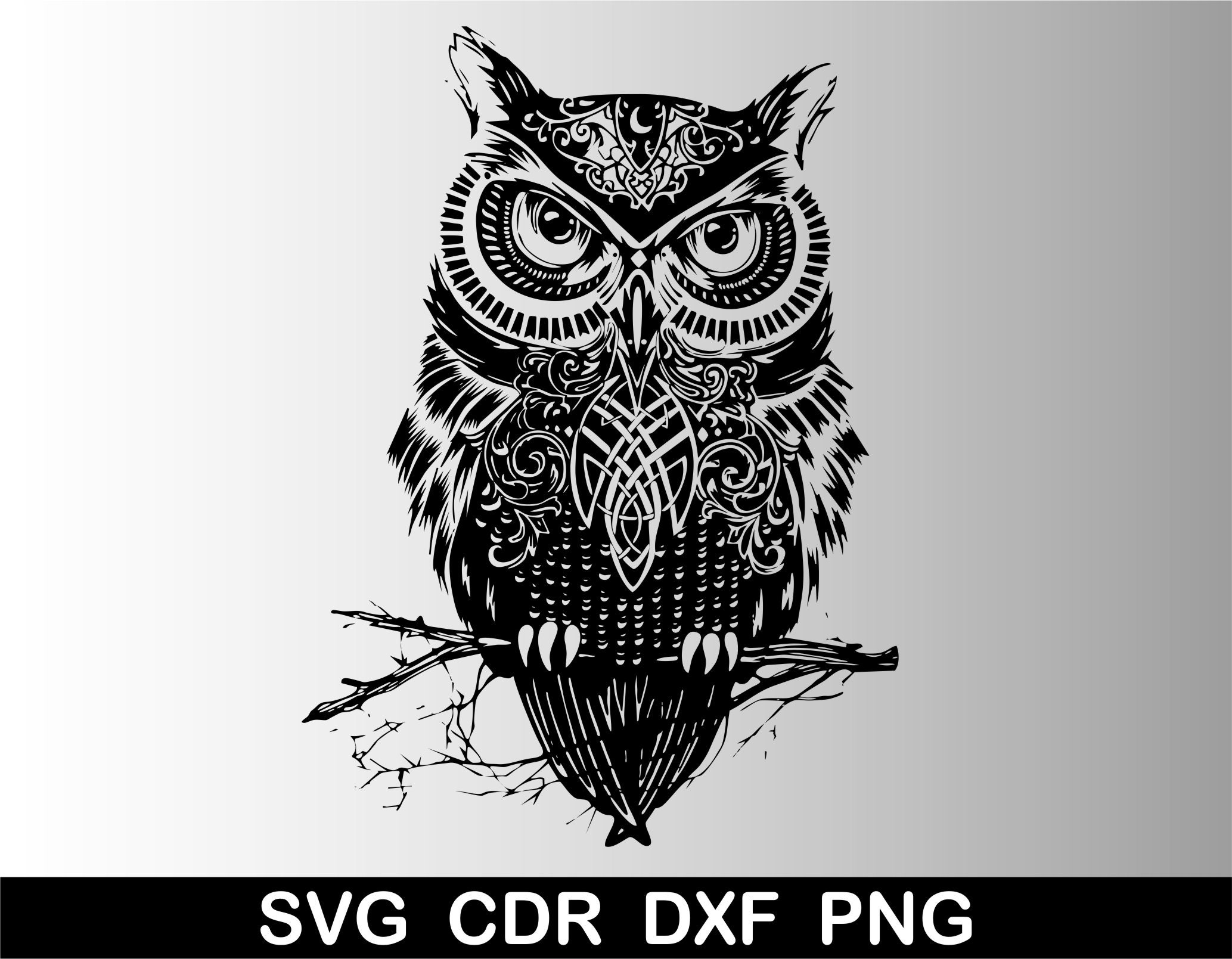 Owl Svg File, Owl Clipart,Owl Vector, Owl Silhouette, Owl Monogram Svg, Owl Bundle Svg, Owl Mandala