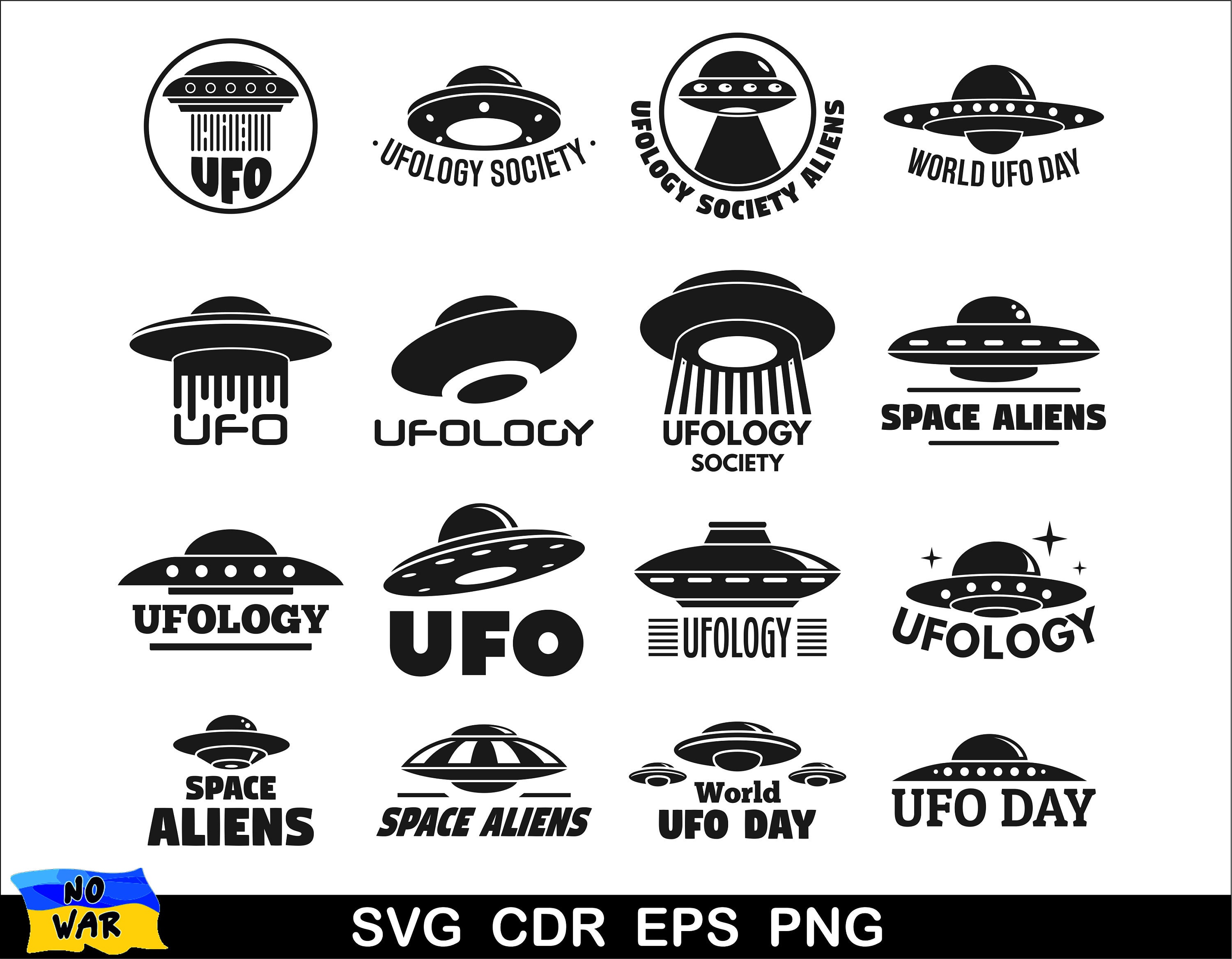 Ufo Svg Bundel Ufo Logo Svg Ufo Day Svg Alian Day Svg Etsy Nederland