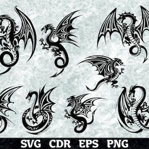 Drachen Bundle SVG, Drachen Schmuck, Dragons Cricut, Drachen Png, Dragon Glowforge