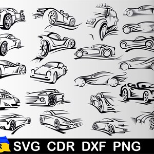 Car Silhouette Svg, Car Decal Svg, Muscle Car Svg, Race Car Svg, Classic Car Svg, cdr, dxf, png